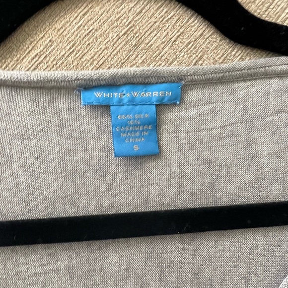 White + Warren Cashmere Fitted Sweater Gray Size Small - Picture 4 of 4